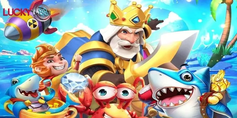 Giao diện 3D sống động của JDB Bắn Cá Ngũ Long tái hiện đại dương huyền ảo
